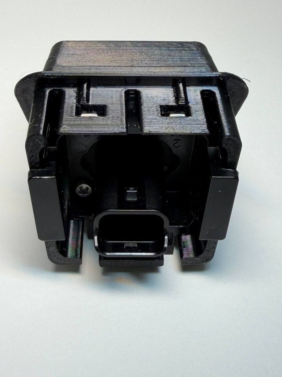 3D-printed electrical connector housing with a matte black finish