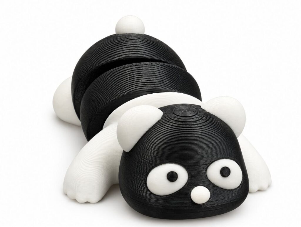 Panda 3D mică cu corp mobil